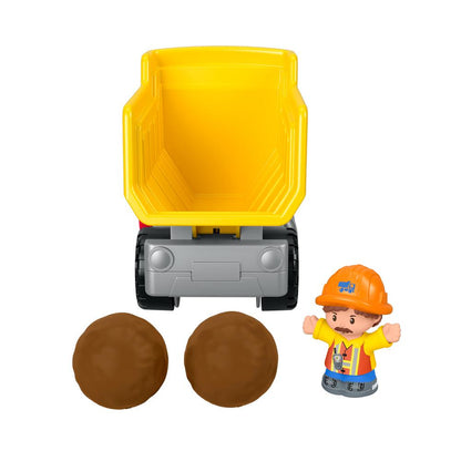 Fisher Price Little People Work Together Dump Truck with Driver Figure – Musical Toddler Construction Toy