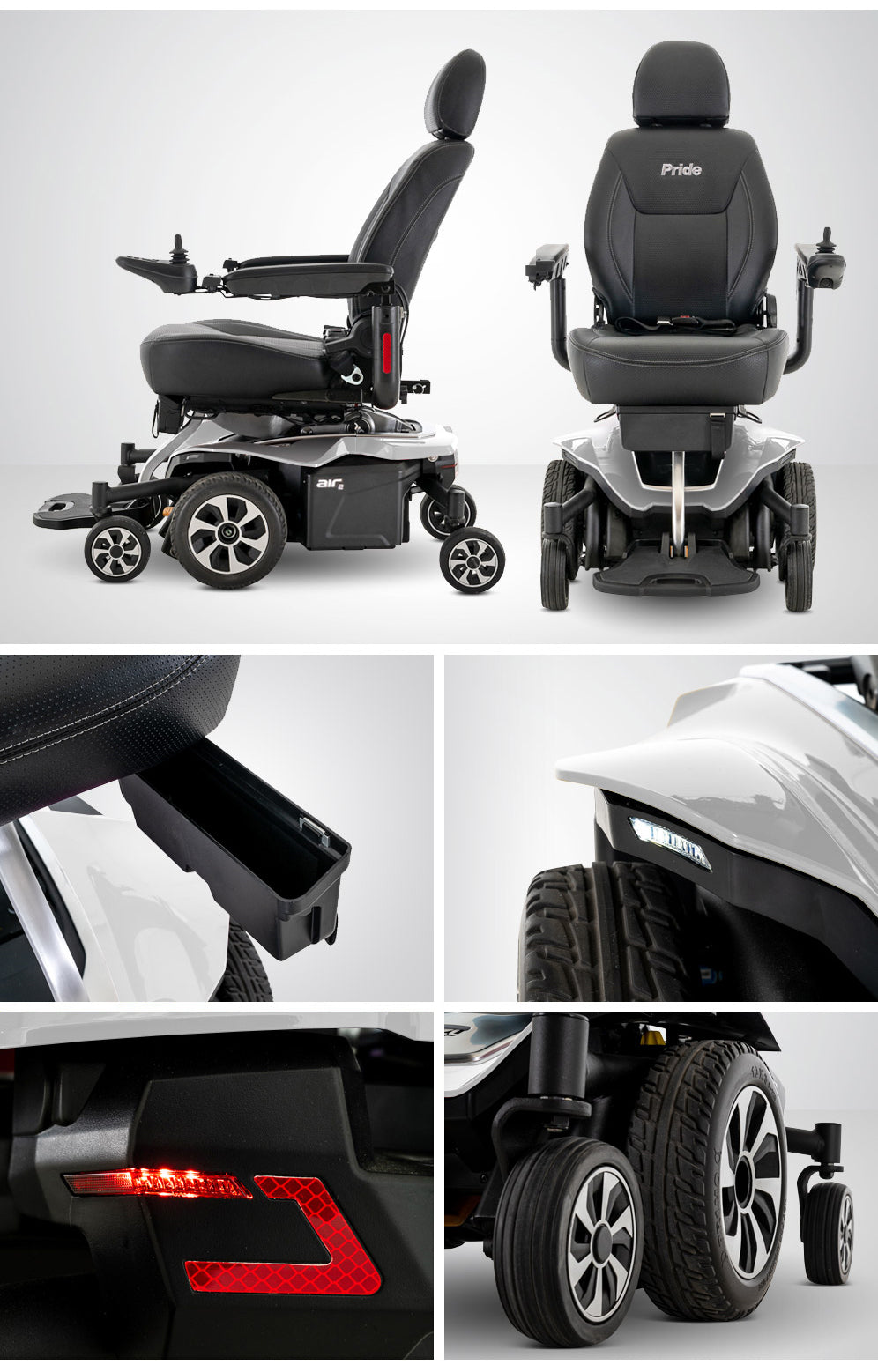 Jazzy Air 2 Power Chair – 12” Elevation in 11 Seconds, Face-to-Face Social Engagement, 4 MPH Speed with 40AH Battery