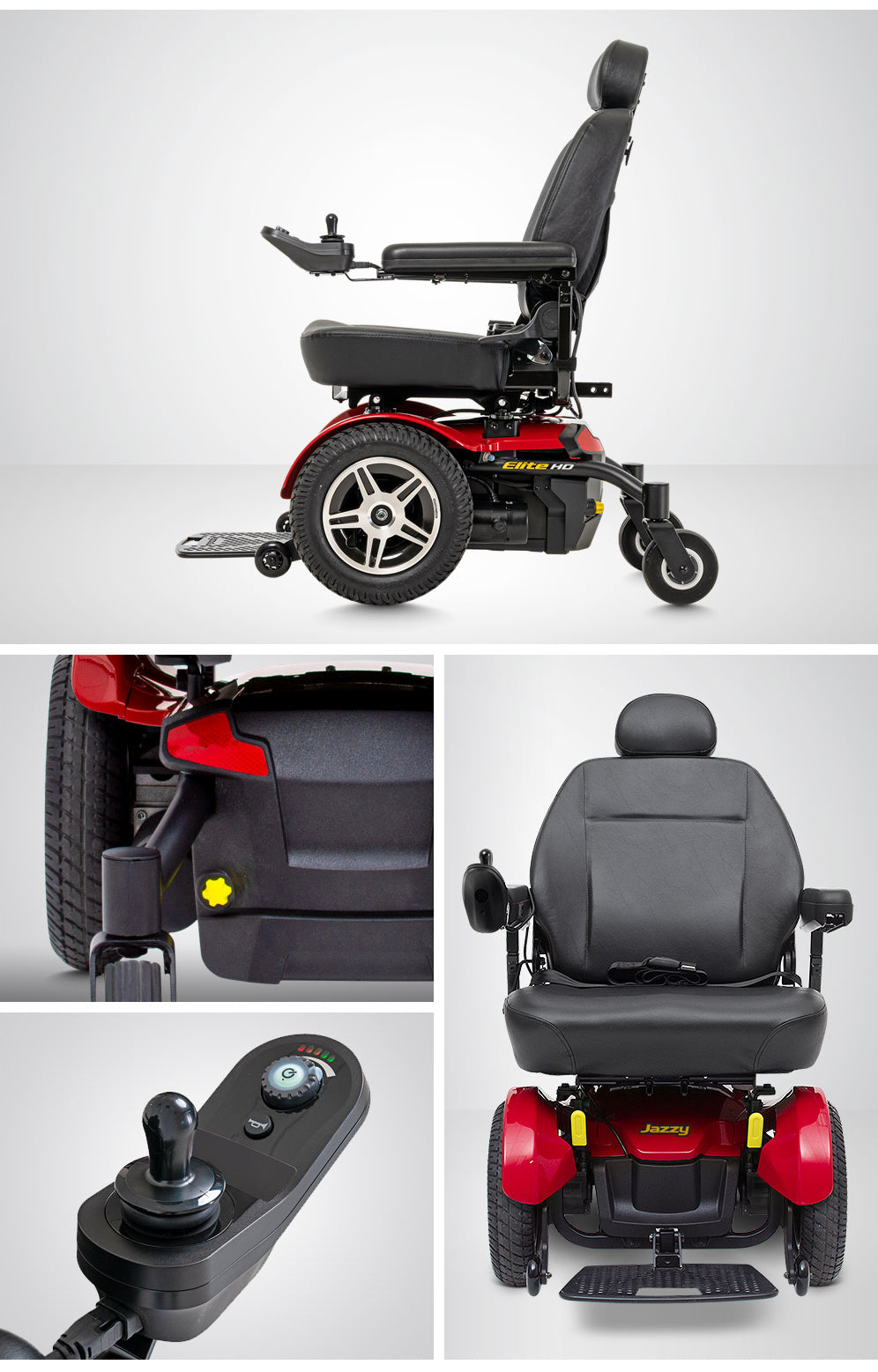 Jazzy Elite 14 Power Chair – Front-Wheel Drive, Superior Climbing Power, High-Back Seat