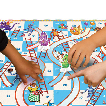 eeBoo Dragons Slips & Ladders Board Game for 2-4 Players, Ages 5+