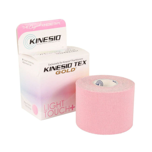 Kinesio Tex Gold Light Touch+ Kinesiology Tape Pink 2 Inch x 5.46 Yard Skin-Friendly Cotton Tape