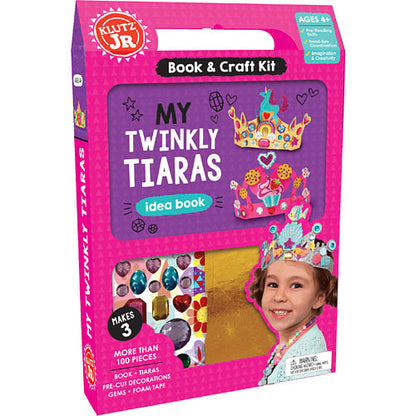 Klutz My Twinkly Tiaras Craft Kit and Idea Book – DIY Sparkling Crowns for Kids