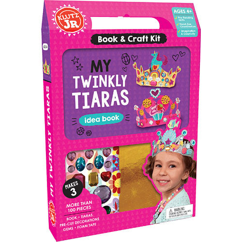 Klutz My Twinkly Tiaras Craft Kit and Idea Book – DIY Sparkling Crowns for Kids