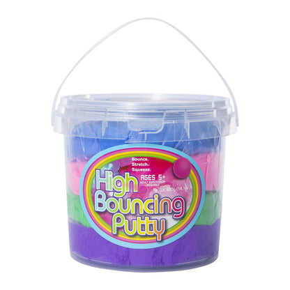 High Bouncing Putty Bucket 14.1 oz Colorful Squishy Sensory Toy