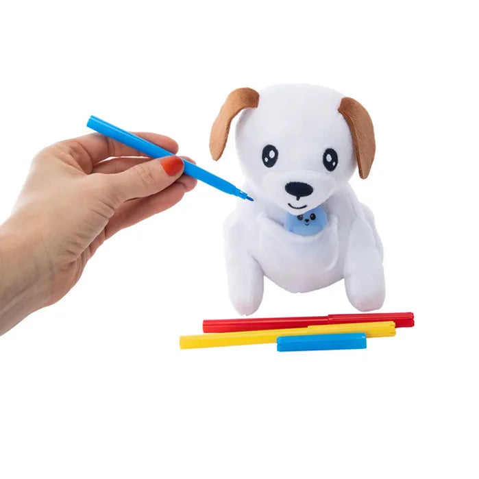 Grafix Puppy Doodle Baby Buddies Plush with Washable Markers