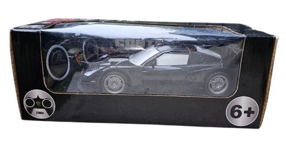 Road Burner RC Super Car Maserati-Style Sports Car with Lights – 1:22 Scale Remote Control Car (Black)