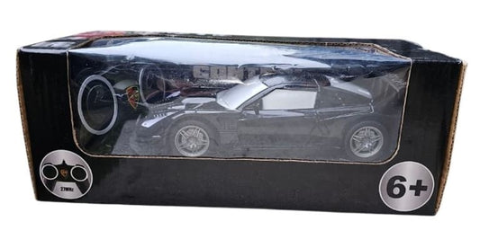 Road Burner RC Super Car Maserati-Style Sports Car with Lights – 1:22 Scale Remote Control Car (Black)