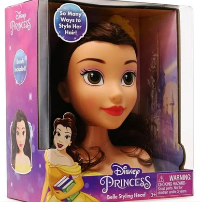 Disney Princess Belle Mini Styling Head with Hair Brush – Beauty and the Beast
