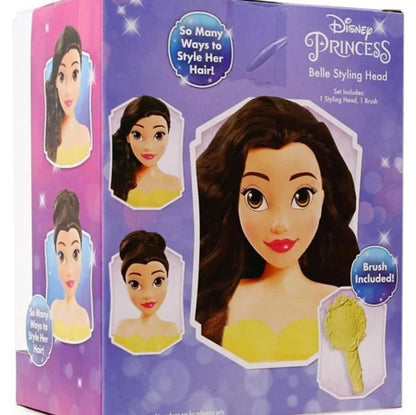 Disney Princess Belle Mini Styling Head with Hair Brush – Beauty and the Beast