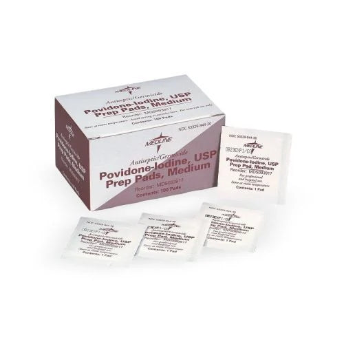 Betadine Povidone Iodine Swabstick and Pads by Medline - Comprehensive Antiseptic Skin Care