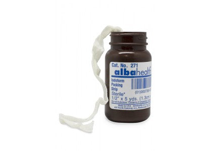 Albahealth Iodoform Wound Packing Strip Gauze 1/2 Inch x 5 Yard Sterile