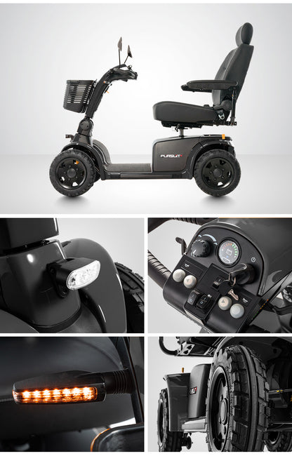 Pursuit 2 Outdoor Mobility Scooter – 9.3 MPH Speed, 40-Mile Range, Pneumatic Tires for Adventures on Any Terrain with 100AH Lithium