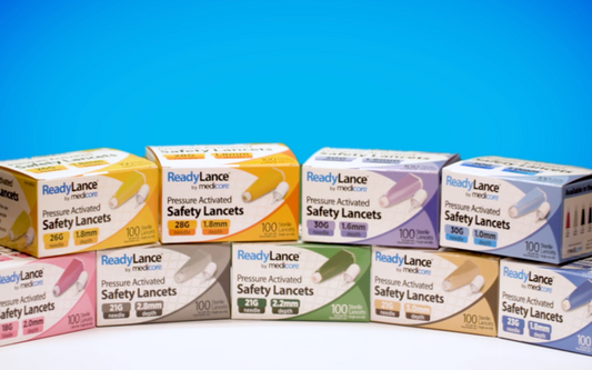 Safety Lancet ReadyLance Preloaded Safety Drum Pressure Activated Finger