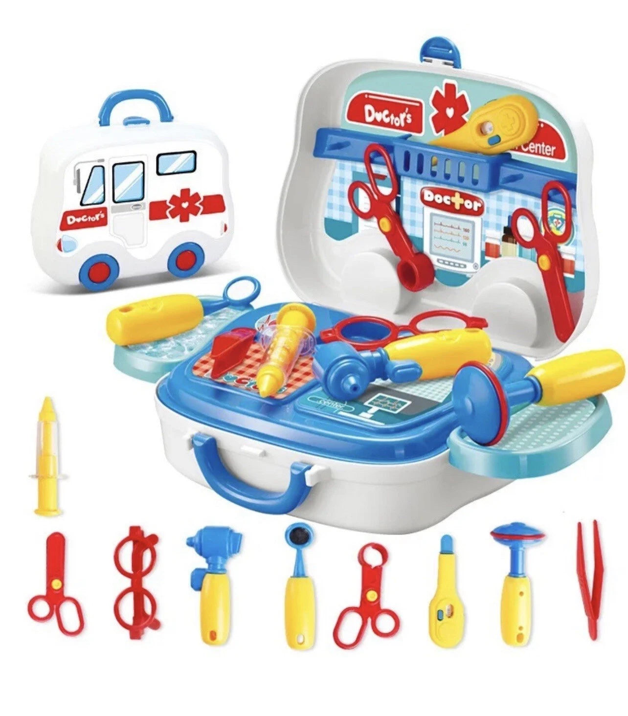 Kids Little Doctor Set – 15pcs Medical Center Playset (For Ages 3+)