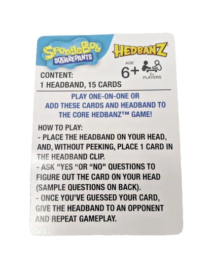 Hedbanz SpongeBob SquarePants Edition Guessing Game – Spin Master Games