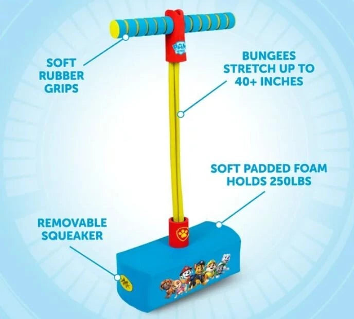 Paw Patrol Foam Pogo Hopper for Kids – Squeaky Indoor & Outdoor Bouncing Toy