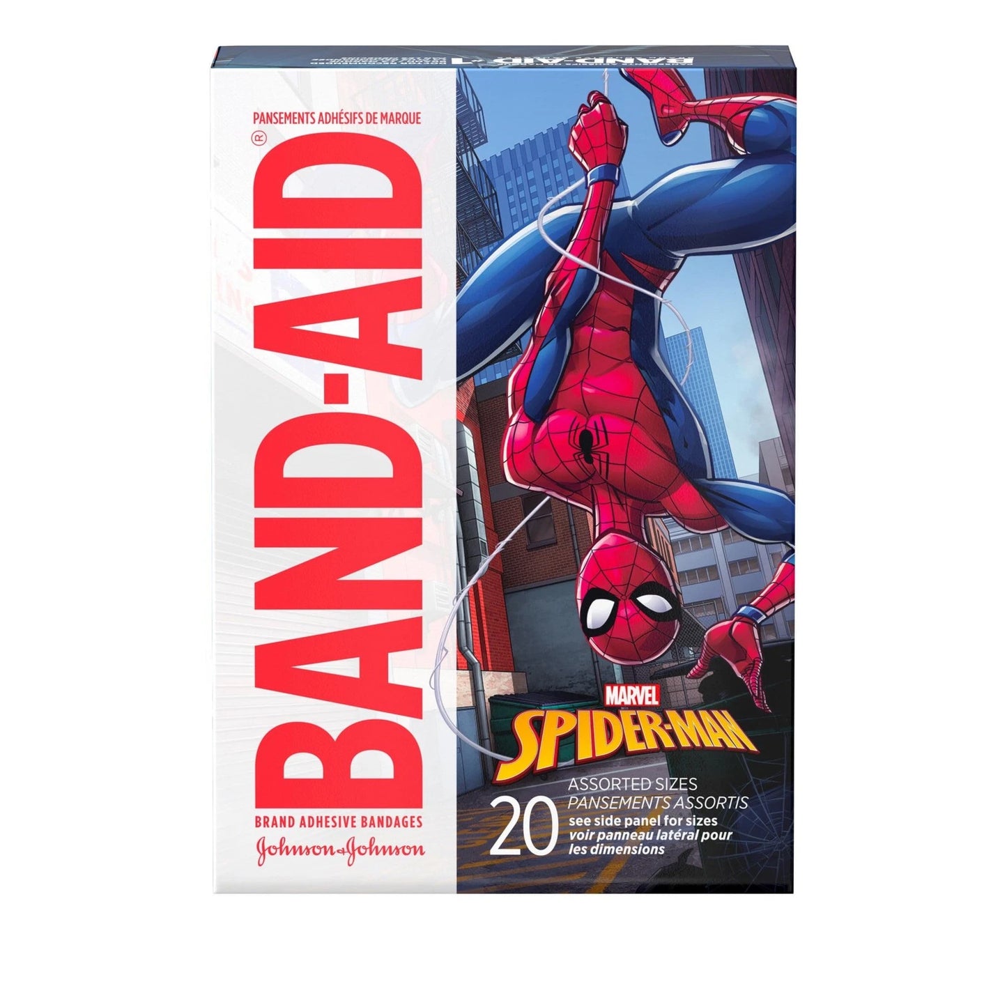 Band-Aid Adhesive Strip – Plastic Kid Design (Spider-Man), Sterile