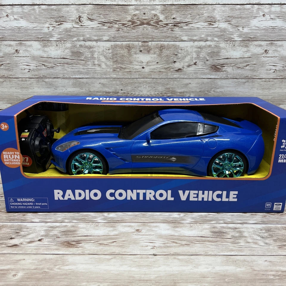 Stingray Blue Corvette Radio Control Car with Controller (27/49 MHz)