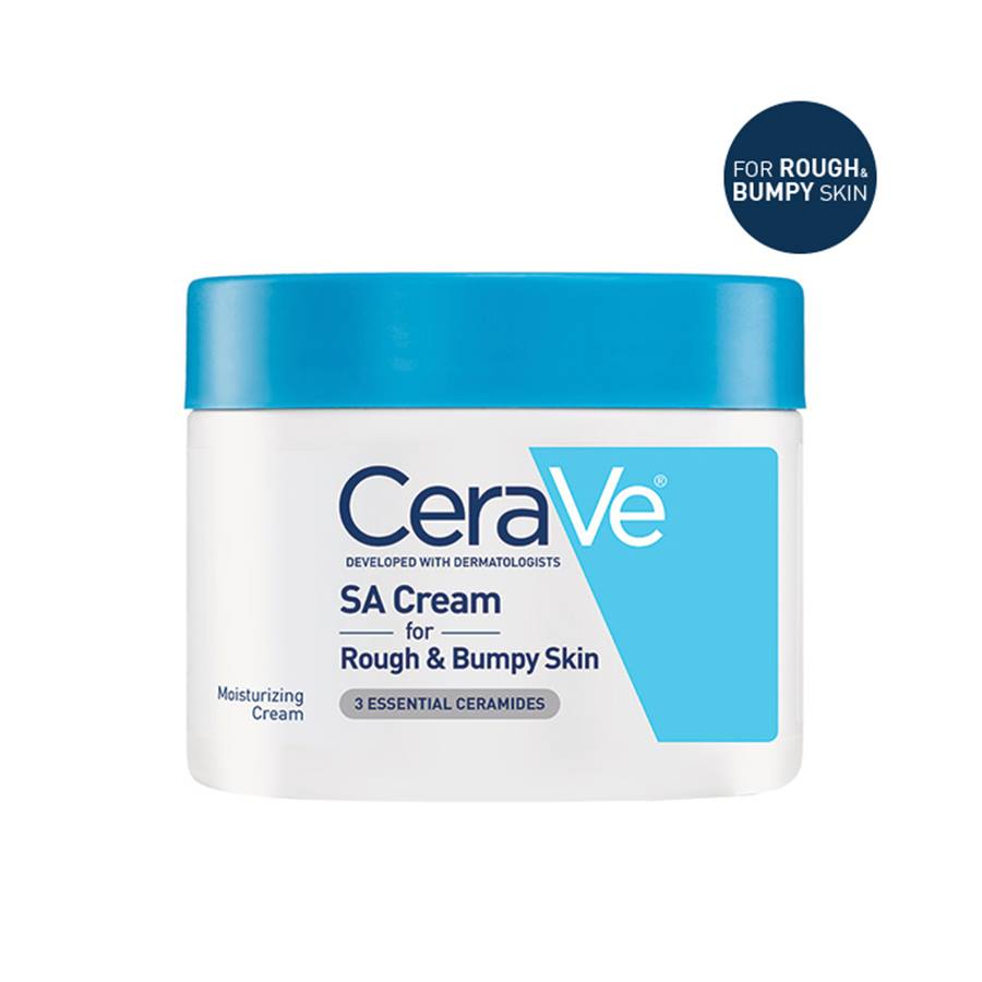Hand and Body Moisturizer CeraVe SA Cream for Rough and Bumpy Skin 12 oz. Jar Unscented Cream