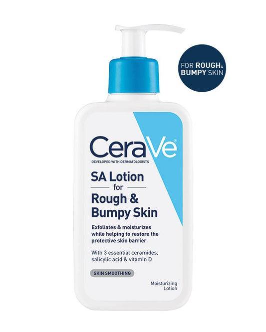 Hand and Body Moisturizer CeraVe SA Cream for Rough and Bumpy Skin 8 oz. Pump Bottle Unscented Lotion