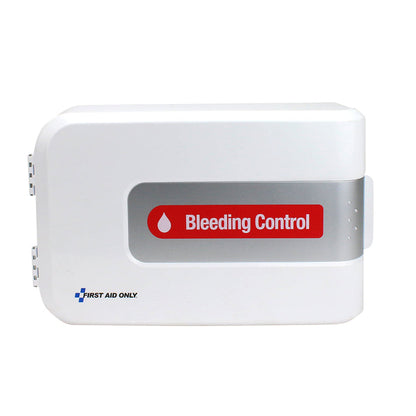 FIRST AID ONLY Bleeding Control Kit – Plastic Cabinet, 4 Person Capacity, 60 Components