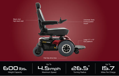 Jazzy 1450 Heavy-Duty Power Chair – Front-Wheel Drive, Knobby Drive Tires, 4.5 MPH Speed for Rugged Terrain