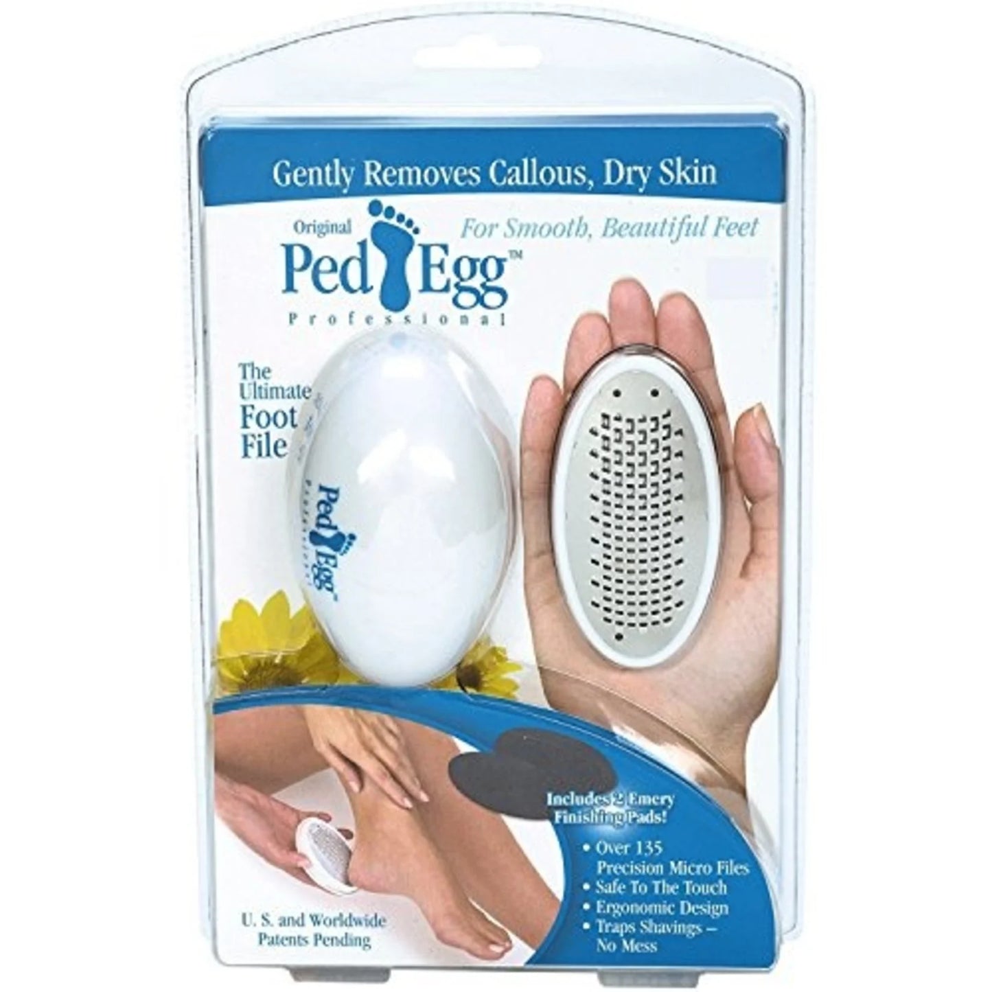  PegEgg Ped Egg Pedicure Foot File, 1-Pack (Colors May Vary) :  Beauty & Personal Care