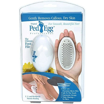 Ped Egg Ultimate Pedicure Foot File Professional Callus Remover with Precision Micro-Files