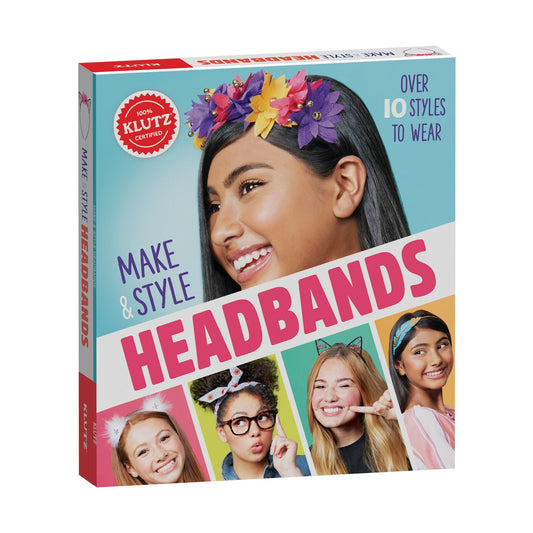 Klutz Kids Make & Style Headbands Craft Kit – 67-Piece DIY Hair Accessories for Kids