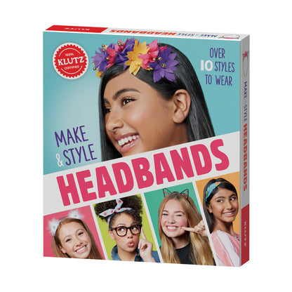 Klutz Kids Make & Style Headbands Craft Kit – 67-Piece DIY Hair Accessories for Kids