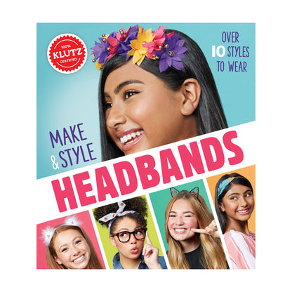 Klutz Kids Make & Style Headbands Craft Kit – 67-Piece DIY Hair Accessories for Kids