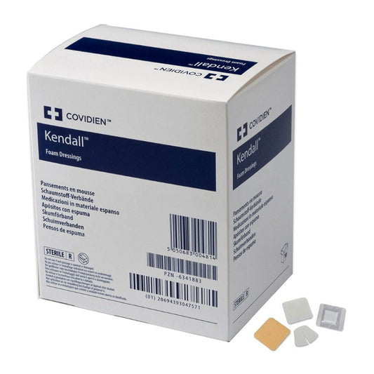 Kendall Foam Plus Foam Dressing 6 x 6 Inch Sterile Non-Adhesive Without Border