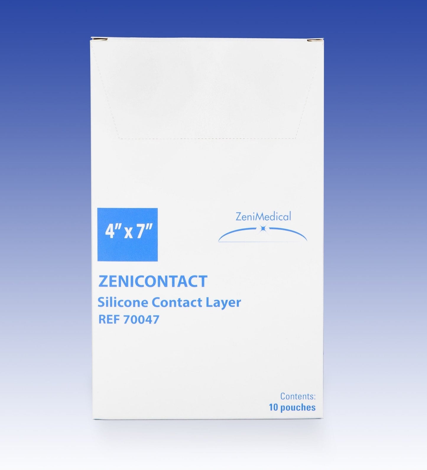 ZeniContact Silicone Wound Contact Layer Dressing – 4 x 7 Inch Sterile