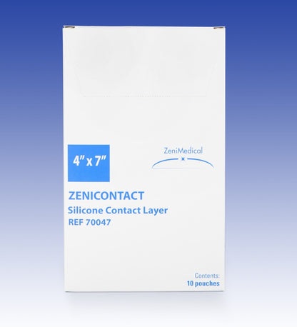 ZeniContact Silicone Wound Contact Layer Dressing – 4 x 7 Inch Sterile