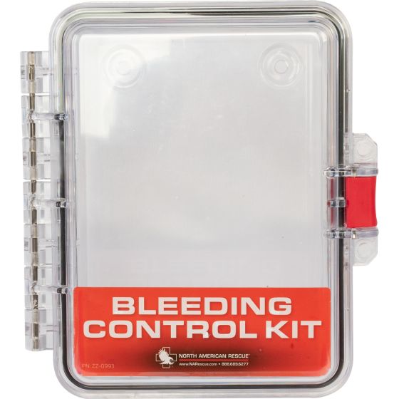 North American Rescue Bleeding Control Wall Case – Clear Polycarbonate Cabinet for Public Access Kit