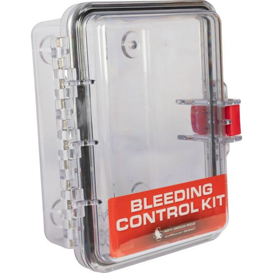 North American Rescue Bleeding Control Wall Case – Clear Polycarbonate Cabinet for Public Access Kit