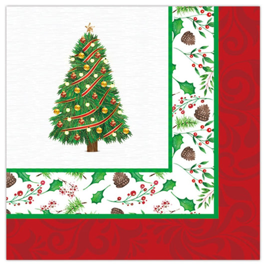 Complete Christmas Tree Decor Bundle Festive Napkins, Cups, and Plates Set for Holiday Cheer