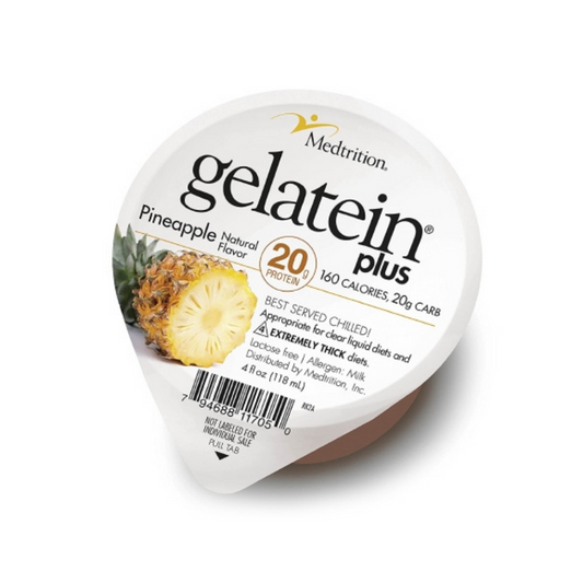 Oral Supplement Gelatein® Plus Pineapple Flavor Liquid 4 oz. Cup