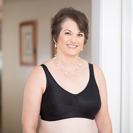 ABC Contour Mastectomy Bra in Black - Timeless Comfort with Effortless Support