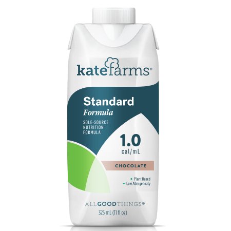 Kate Farms Standard 1.0 Chocolate Flavor - Ready to Use 11 oz. Carton - Complete Nutrition with Antioxidant-Rich Superfoods