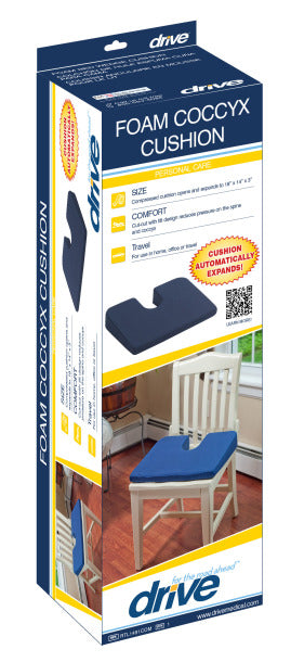 Drive Compressed Coccyx Cushion for Tail Bone and Spinal Support
