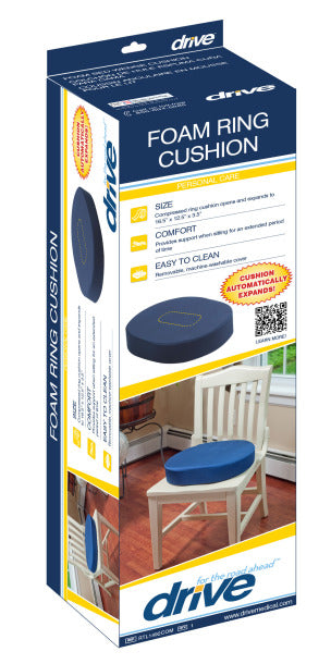 Comfort Pro Compressed Foam Ring Cushion for Pressure Relief