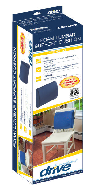 Compressed Lumbar Cushion for Ergonomic Back Support