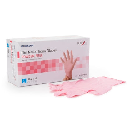 McKesson Pink Nitrile Exam Gloves