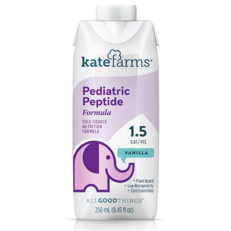 Kate Farms Pediatric Peptide 1.5 Plain Flavor 8.45 oz. Carton - Ready to Use Nutritional Support