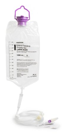 McKesson Gravity Feeding Bag Set 1200 mL Large Bore with ENFit Connector