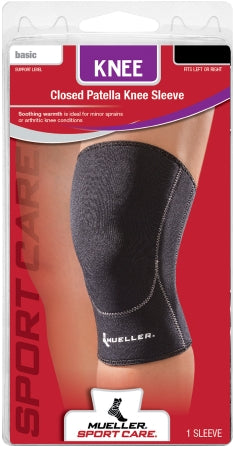 Mueller Knee Sleeve Large, Closed Patella, Support for Sore or Injured Knees