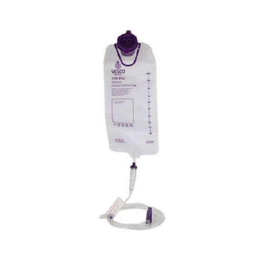 Gravity Feeding Bag Set with ENFITConnector and Transitional Adapter 1000 mL