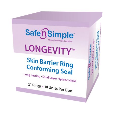 Skin Barrier Ring Longevity Moldable, Extended Wear Adhesive Hydrocolloid 2 Inch Diameter