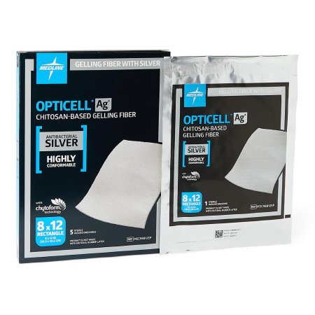 Silver Gelling Fiber Dressing Opticell Ag+ 8 X 12 Inch Rectangle Sterile